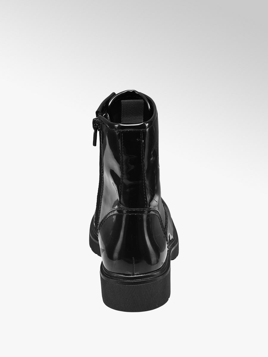 Zwarte dames veterboot lak van Graceland Zwarte dames veterboot lak van Graceland